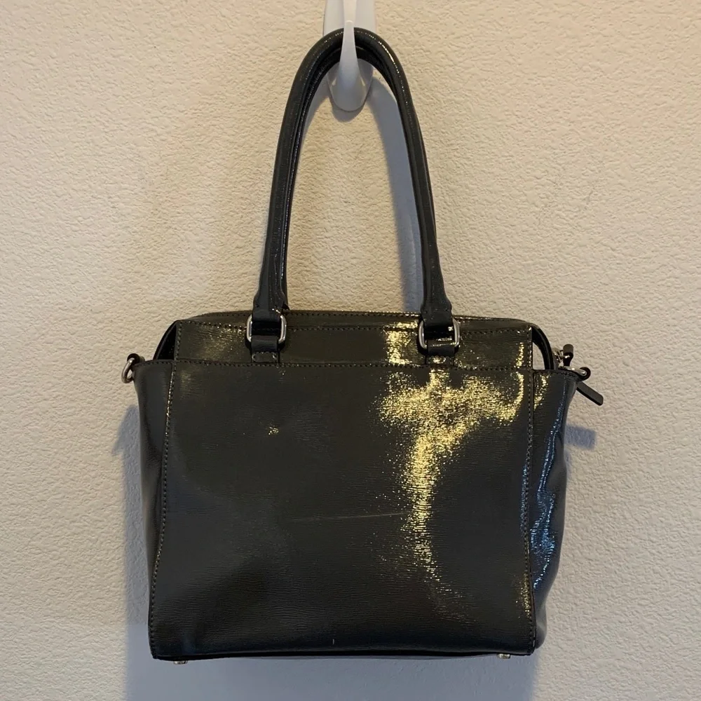 Kate Spade Shiny Smokey Grey Satchel​​​